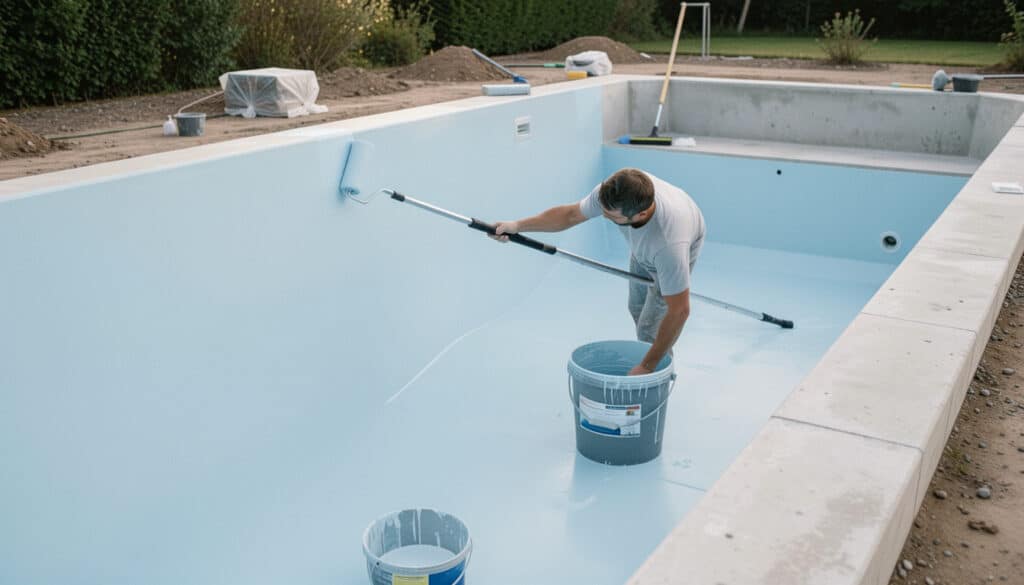 Peindre une piscine en béton sans erreur durablement